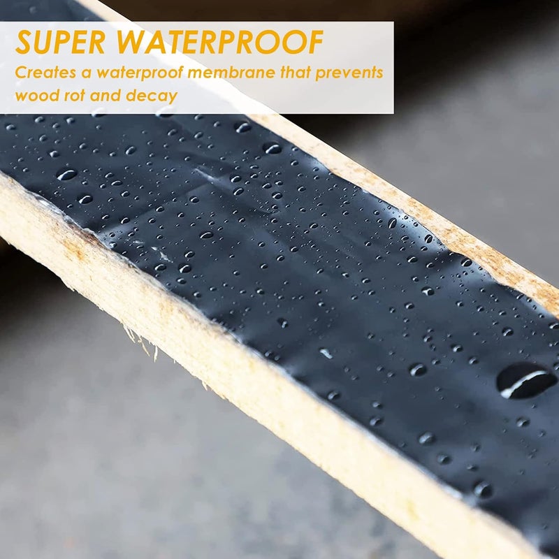 JOAPRIL 4" x 50' Deck Joist Tape, 2 Pack Waterproof Seal Butyl Deck Tape, Weather Resistance Self-Adhesive Flashing Tape for Wood Joists and Beams - Image 5